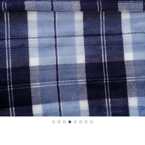 Berkshire Oversized 5 Setting Heated Throw Auto Shut Off 60"x70" Navy Plaid NIB - Picture 10 of 11